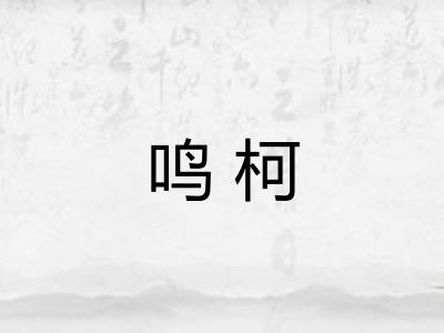 鸣柯