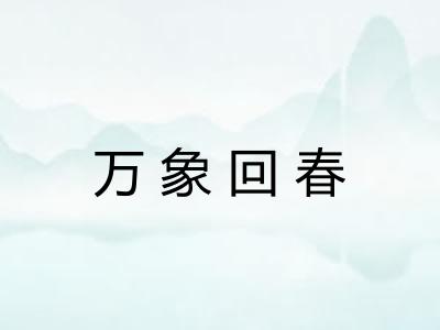 万象回春