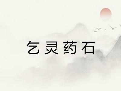 乞灵药石