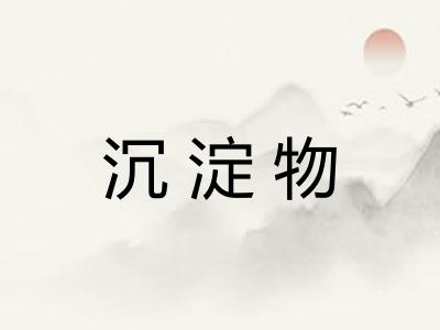 沉淀物