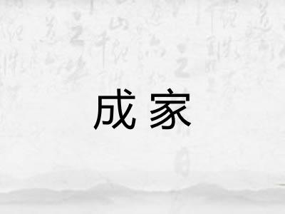 成家