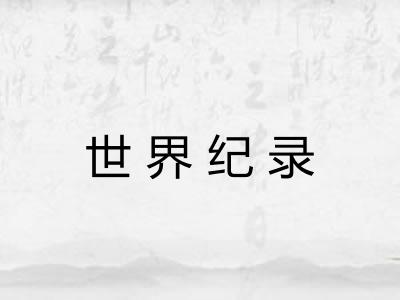世界纪录