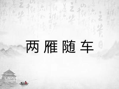 两雁随车
