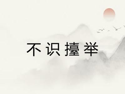 不识擡举