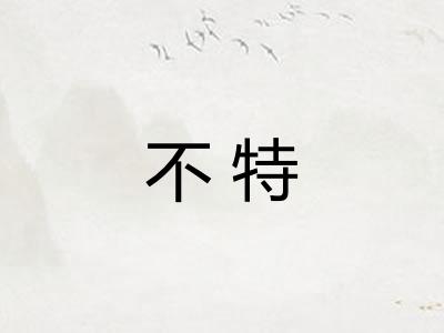 不特