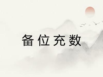 备位充数