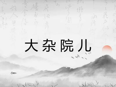 大杂院儿