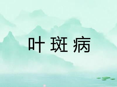 叶斑病