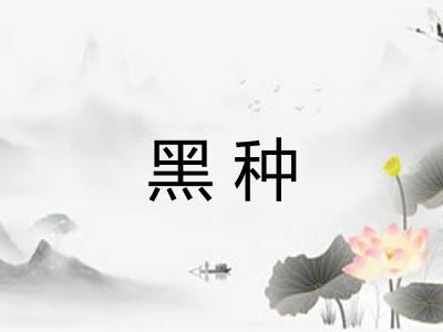 黑种