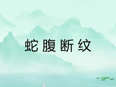 蛇腹断纹