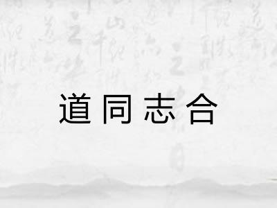 道同志合