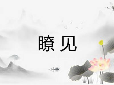 瞭见