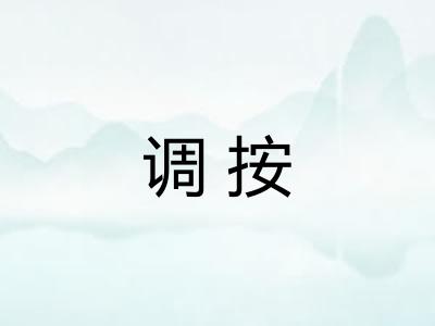 调按