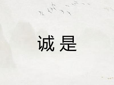 诚是