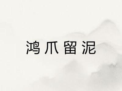 鸿爪留泥