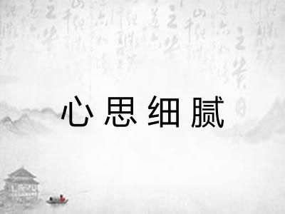 心思细腻