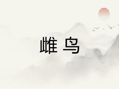 雌鸟