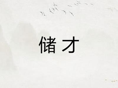 储才