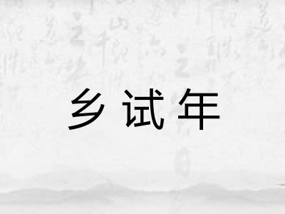 乡试年