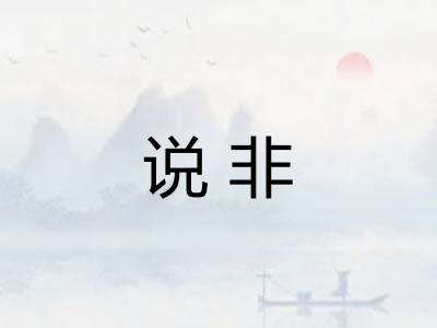 说非