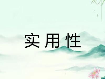 实用性
