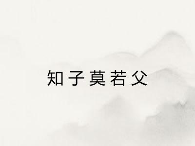 知子莫若父