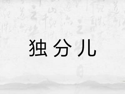 独分儿