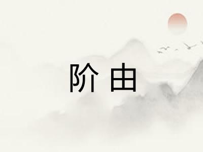 阶由