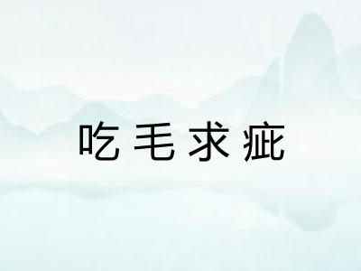 吃毛求疵