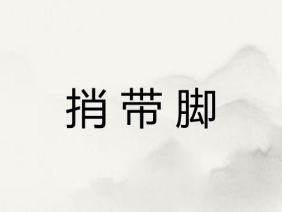 捎带脚