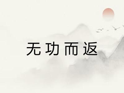 无功而返