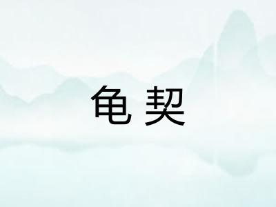 龟契