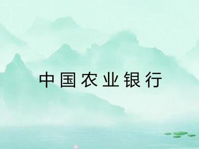 中国农业银行