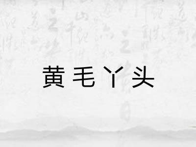 黄毛丫头