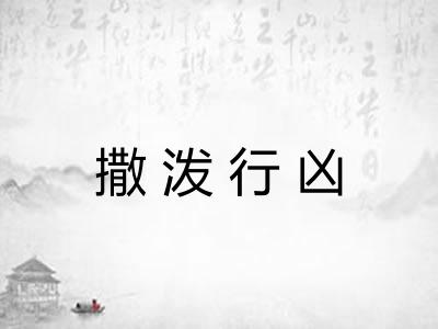 撒泼行凶