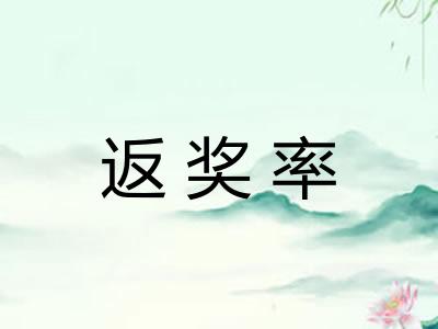 返奖率
