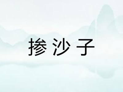 掺沙子