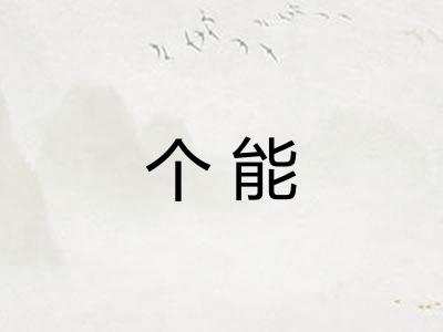 个能