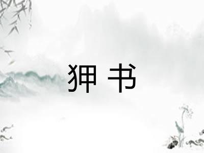 狎书