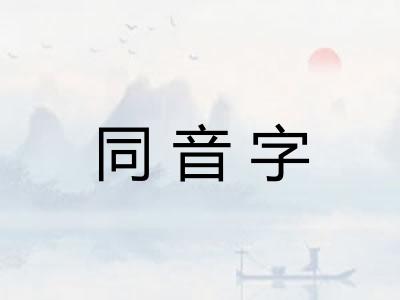 同音字