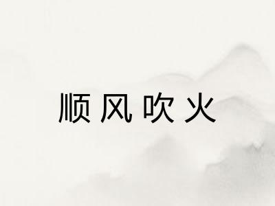 顺风吹火