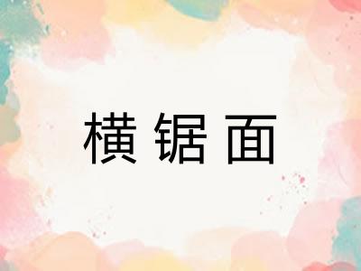 横锯面