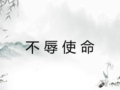 不辱使命