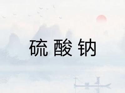 硫酸钠