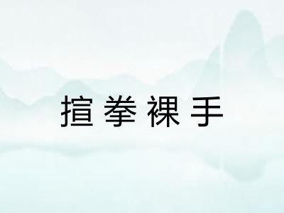 揎拳裸手