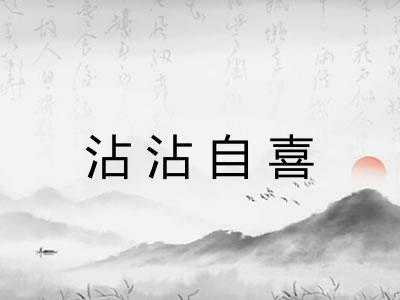 沾沾自喜