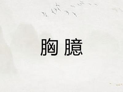 胸臆