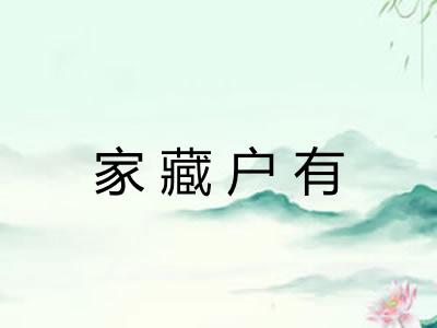 家藏户有