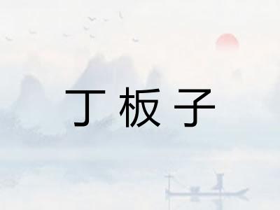 丁板子