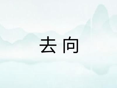 去向